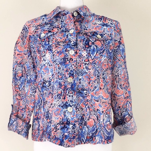 Ruby Rd Jacket Ruby Rd. | Jackets & Coats | Ruby Rd Sheer Button Front Linen Blend ...